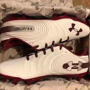 Under Armour Nitro Low - White/Maroon - Size 9.5